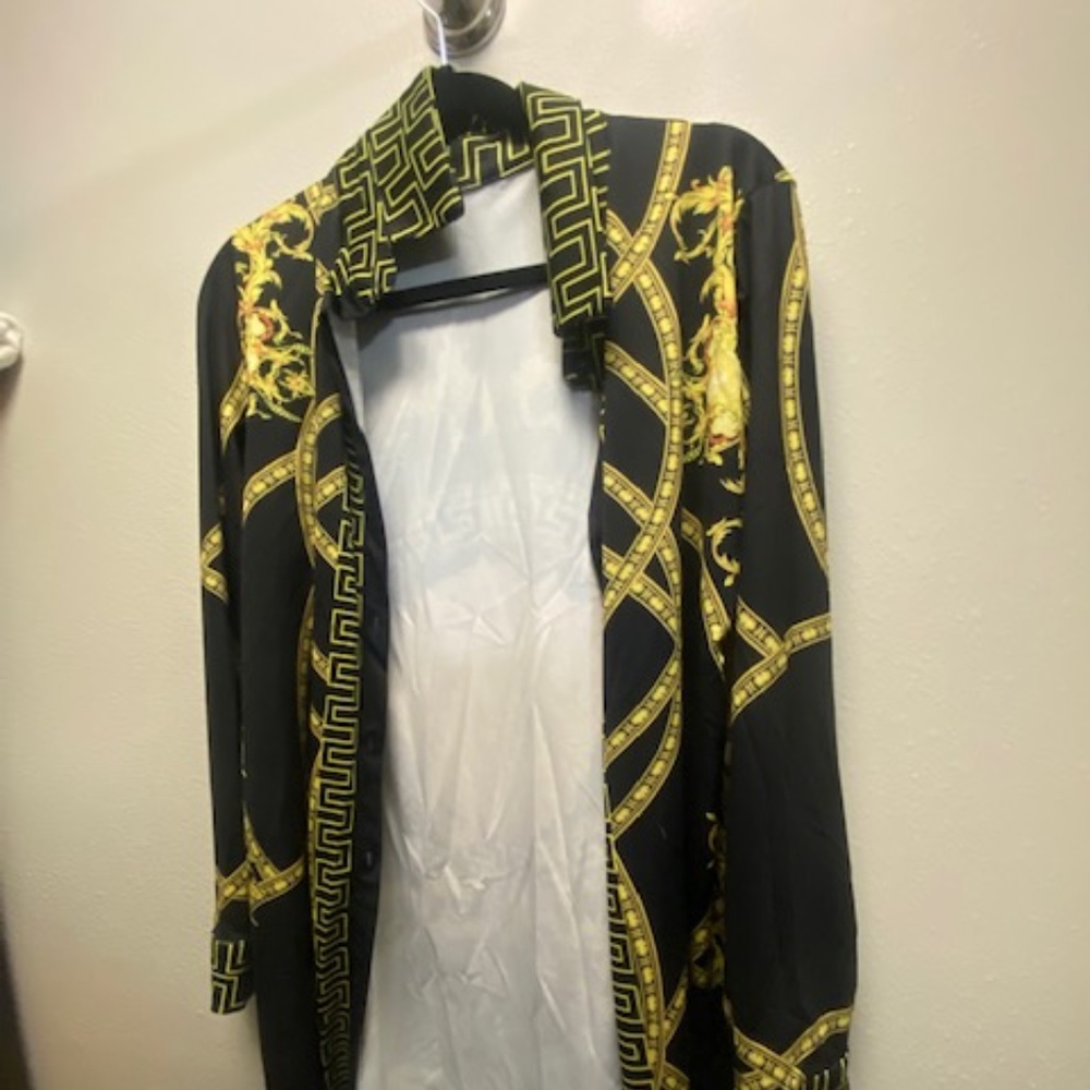 Versace inspired shirt dress
